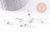 Clous-puces oreille acier inoxydable 316 platine 5mm, x50 (G10171)