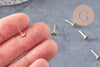 Clous-puces oreille avec plateau acier inoxydable 304 doré 6mm, x10 (G2568)