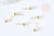 Clous puces oreille boule acier 304 inoxydable doré 24K 17mm, x10 (G8433)