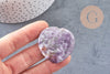 Coeur améthyste Worry stone, améthyste naturelle roulée, pierre semi-precieuse, séance lithothérapie, 39mm, x1 G5613