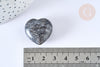 Coeur décoratif Labradorite lithothérapie pierre 25.5mm, pierre semi-précieuse, séance lithothérapie, x1 (G7173)
