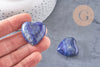 Coeur lapis lazulis naturel roulé 29.5mm, x1 (G6774)