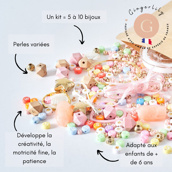 Coffret XXL 4 mélanges de perles pour bijoux DIY