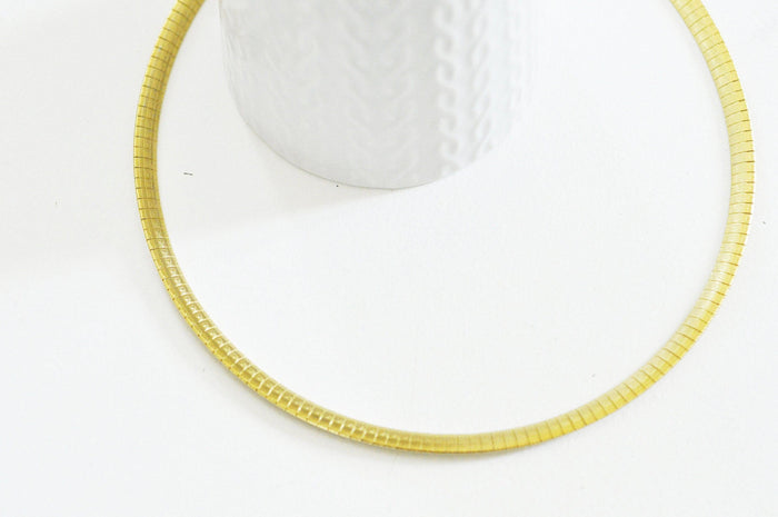 Collier Chaine acier dorée 14k serpent,sans nickel,chaine fantaisie,acier, chaine complète,6mm,45cm x1 (G5353)