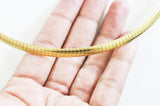 Collier Chaine acier dorée 14k serpent,sans nickel,chaine fantaisie,acier, chaine complète,6mm,45cm x1 (G5353)