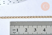 Collier Chaine complète acier dorée 14k,chaine collier,sans nickel,chaine fantaisie,2.4mm,41cm, x1 (G6806)