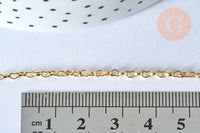 Collier Chaine complète avec fermoir maille coeur laiton doré 1.8x2.4mm/ 46cm, x1 (G5354)