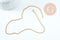 Collier Chaine complète plate acier inoxydable doré IP 2.2mm/45cm avec fermoir, x1 (G10731)