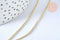 Collier Chaine fine boule avec fermoir laiton doré facettes 45cm-1.2mm, x1 (G0035)