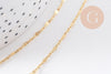 Collier Chaine fine complète avec fermoir collier cuivre doré fantaisie 16K 1.3 mm-45cm, x1 (G0309)