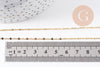 Collier Chaine fine complète avec fermoir collier cuivre doré fantaisie 16K 1.3 mm-45cm, x1 (G0309)