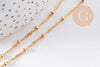 Collier Chaine fine complète avec fermoir cuivre doré singapour 16K 1.3 mm-45cm, x1 (G0635)