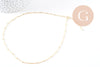 Collier Chaine fine complète avec fermoir cuivre doré singapour 16K 1.3 mm-45cm, x1 (G0635)