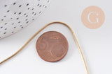 Collier Chaine fine dorée serpent 16K 2.5 microns 1.5 mm, 44cm, x1 (G3269)