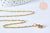 Collier Chaine laiton doré 18k fantaisie résine jaune 2mm 40cm, x1 G3487