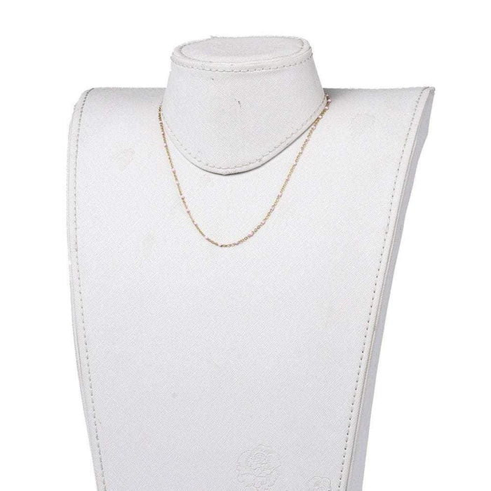 Collier Chaine laiton doré 18k fantaisie résine rose,chaine fantaisie dore,chaine complète,2mm,40cm, x1 G3488