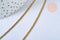 Collier Chaine marine avec fermoir acier 304 inoxydable doré 14k 1.7mm-45cm, x1 (G0156)