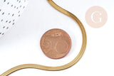Collier Chaine serpent complète acier inoxydable 304 doré 14k -3.3mm- 45cm,création de bijoux en acier inoxydable, x1 (G8776)