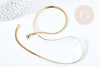 Collier Chaine serpent complète acier inoxydable 304 doré 14k -3.3mm- 45cm,création de bijoux en acier inoxydable, x1 (G8776)