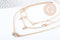 Collier Triple rangs breloques chance zamac doré, X1 (G8808)