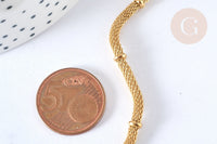 Collier Collier acier inoxydable doré 18k maille mesh 5mm, x1 (G7019)