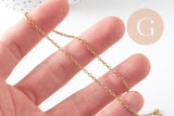 Collier chaine avec fermoir acier 304 inoxydable doré IP 14k forçat 1.9mm/45cm,x1 (G2088)