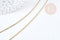 Collier chaine avec fermoir maille forçat acier inoxydable 304 doré PVD 1.5mm/45cm, x1 (G8778)