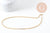 Collier chaine complète avec fermoir maille rectangle acier 304 inoxydable doré 18k 5x2.5mm/45cm, x1 (G2994)