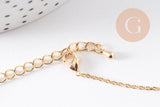 Collier chaine forçat dorée 16K 2.5microns 1.8mm/45cm, x1 (G1452)