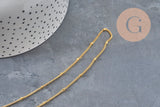 Collar cadena satélite hierro y latón dorado 81.5cm, x1 (G11228)