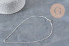 Collar cadena singapur acero inoxidable plateado 2mm/43cm, x1 (G11203)