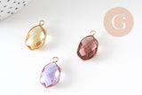 Collier Chaine fine dorée pendentif cristal,idée cadeau,chaine collier,chaine complète, acier chirurgical,1.5 mm,40cm, x1 G0701