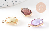 Collier Chaine fine dorée pendentif cristal,idée cadeau,chaine collier,chaine complète, acier chirurgical,1.5 mm,40cm, x1 G0701