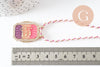 Collier médaille émaillée rose violet LOVE IS THE ANSWER zamac doré, collier cordon tressé 45cm x1 (G9565)