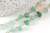 Collier Collier perle pierre naturelle acier inoxydable doré 41cm, x1 (G10560)