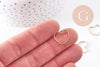 Connecteur coeur laiton brut 14mm, pendentif d'amour pour création bijoux, x10 (G10146)