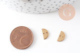 Connecteur demi-cercle laiton brut, connecteurs, laiton brut, pendentif géométriques création bijoux, x 10, 10x5mm, 19mm,G3125