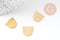 Connecteur demi-cercle laiton brut, connecteurs, pendentif géométriques création bijoux,19mm, x5 G2565