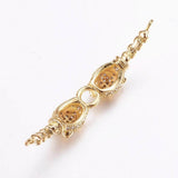Connecteur léopard laiton doré et strass 42mm, pendentif qualité doré, création bijou luxe, x1 G2887