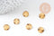 Connecteur médaille martelées laiton brut 10mm, x10 (G2563)