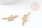 Connecteur serpent laiton doré 18k cristal,sans nickel,pendentif animal, Pendentif zircon,34mm, x1 G2418