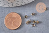 Connecteurs bronze avec trou 3mm, x10 (G0656)