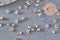 Connecteurs platine avec trou 3mm, apprêt chaine boule 1.5mm, x 1 gr (G3999)