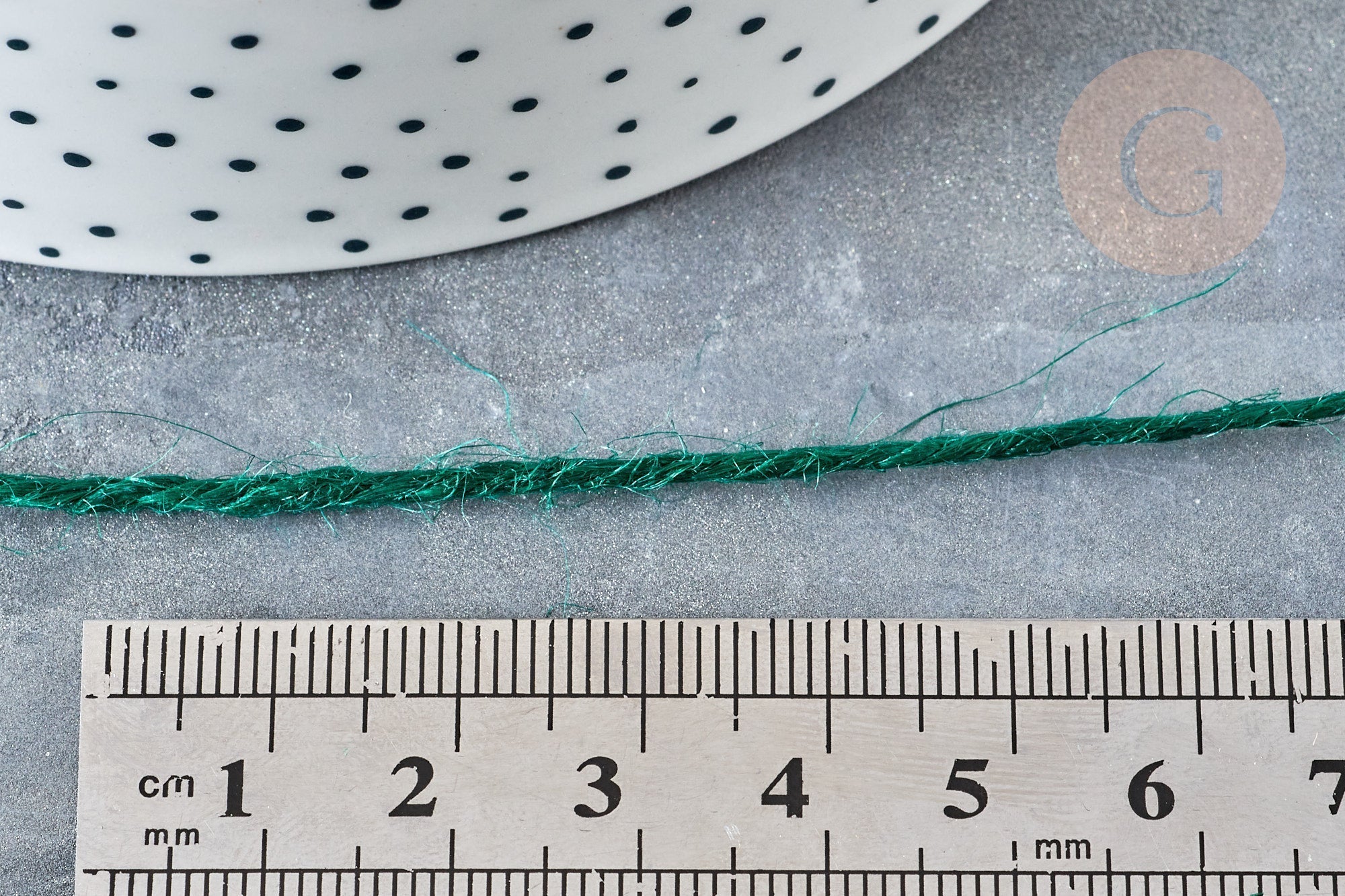 Corde de jute teintée vert 2m, x 5Mètres (G8098)