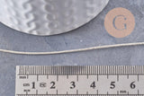 Cordon Métallique doré très clair polyester 1mm, fil pour bijoux noeud coulissant x1 mètre (G10002)