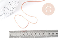 Cordon Polyester métal rigide vieux rose 2mm,création pour scrapbooking, x 1M G9003