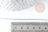 Cordon argent métallisé polyester 1mm, fil pour bijoux noeud coulissant, x1 mètre (G9091)