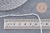 Cordon blanc argent ruban 1-1.55mm, x1 bobine de 100 mètres (G3765)