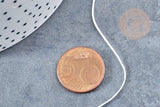 Cordon blanc tressé polyester 0.6mm, x1 mètre (G8450)
