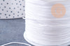 Cordon blanc tressé polyester 0.8mm, x1 mètre (G10671)